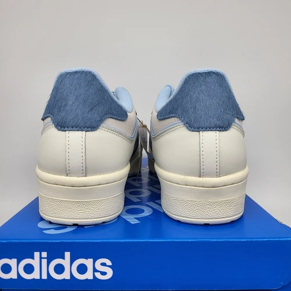 New Adidas Rivalry Low 86 'Off White Clear Sky Pony-Hair' Men's Shoes Size 10